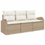 Havesofa Sæt Beige polyrattan