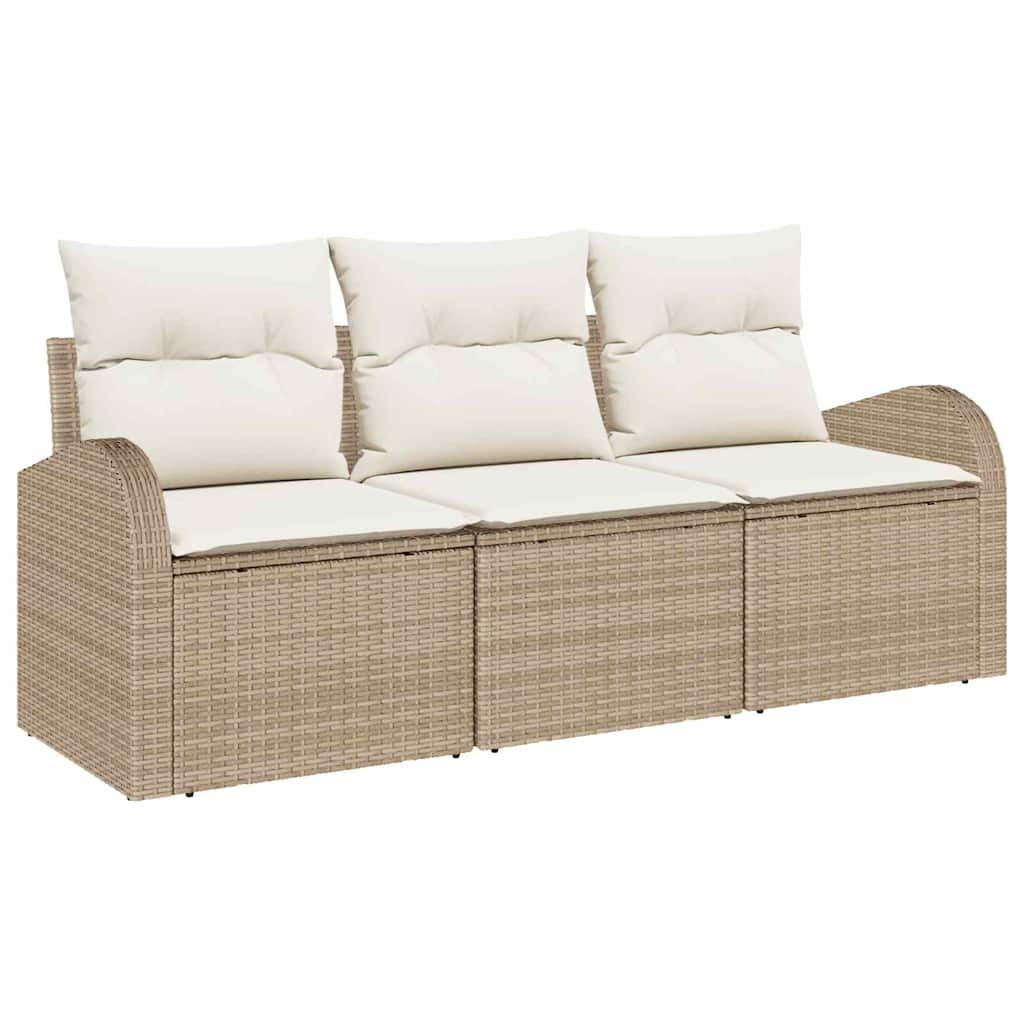 Havesofa Sæt Beige polyrattan
