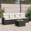 Havesofa Sæt Sort 55 x 55 x 37 cm polyrattan