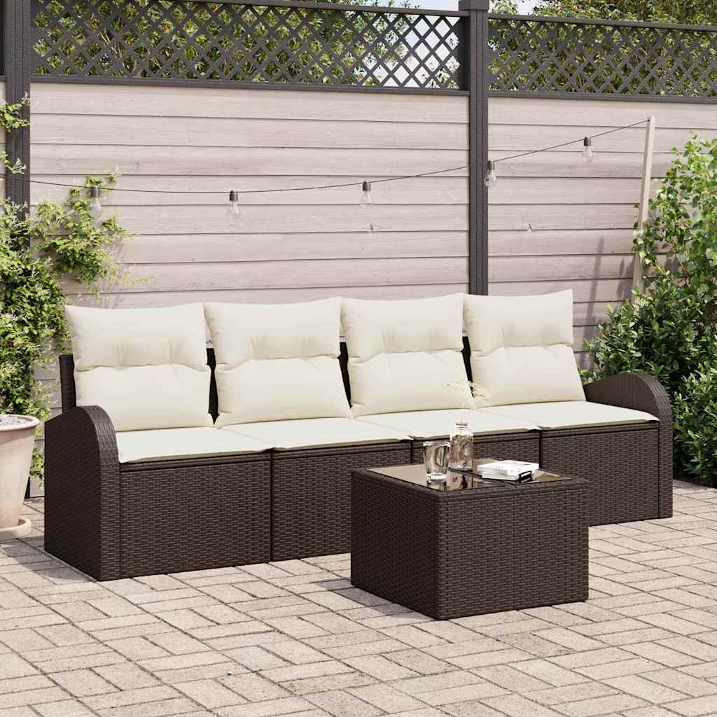 Havesofa Sæt Brun 55 x 55 x 37 cm polyrattan