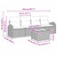 Havesofa Sæt Beige 55 x 55 x 37 cm polyrattan