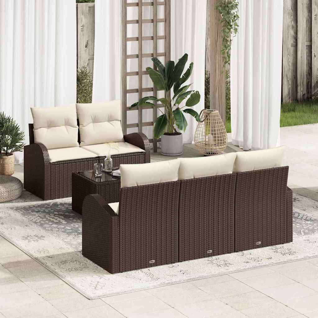 Havesofa Sæt Brun 55 x 55 x 37 cm polyrattan