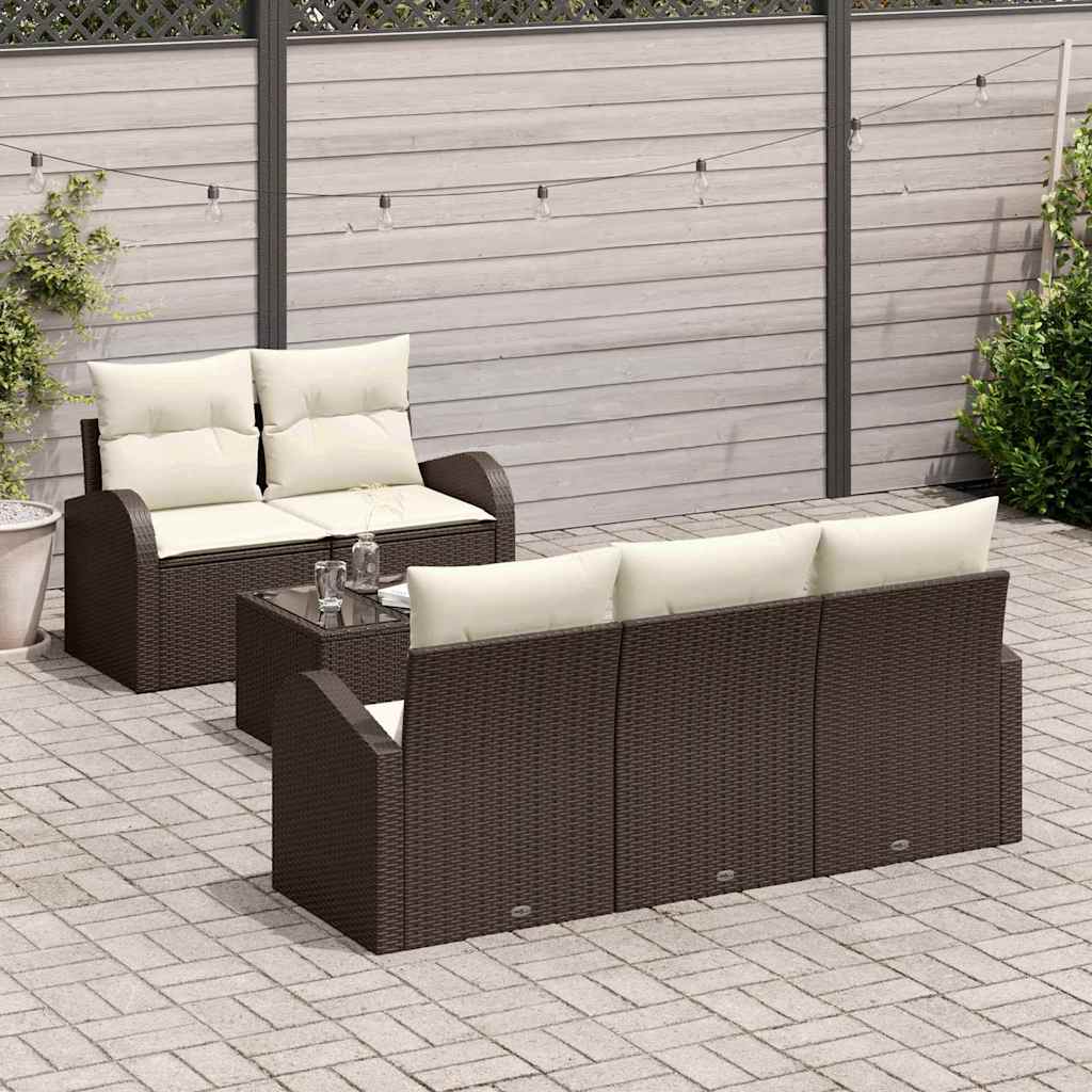 Havesofa Sæt Brun 55 x 55 x 37 cm polyrattan