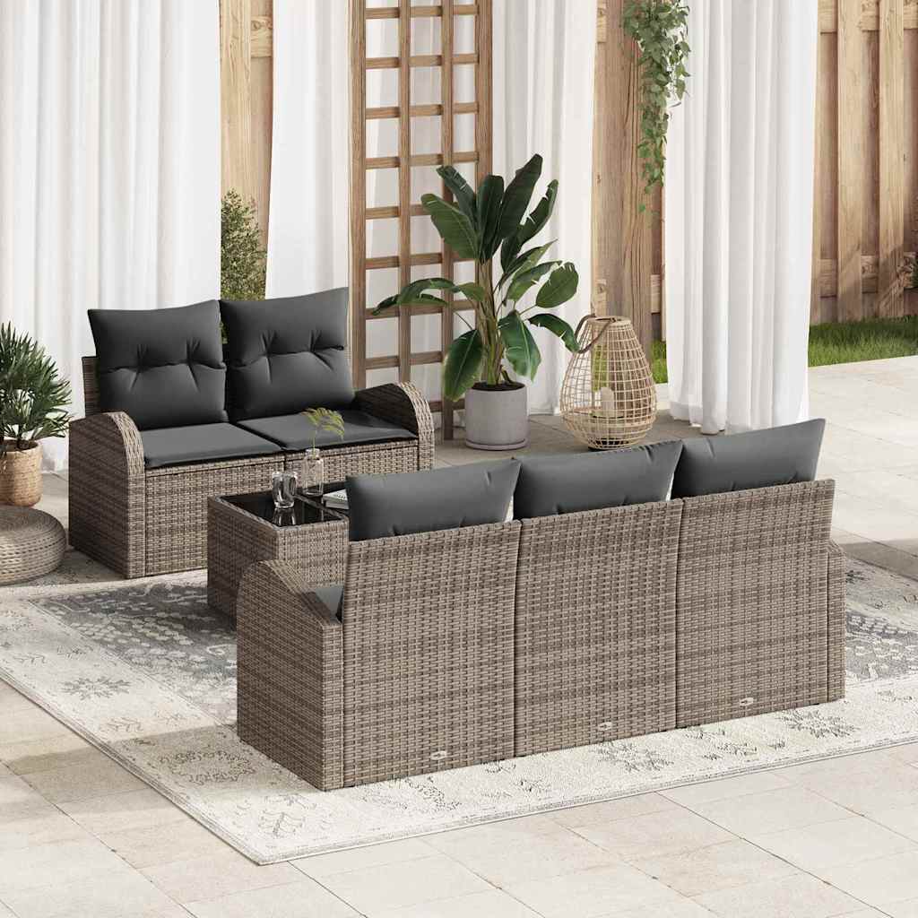 Havesofa Sæt Grå 55 x 55 x 37 cm polyrattan