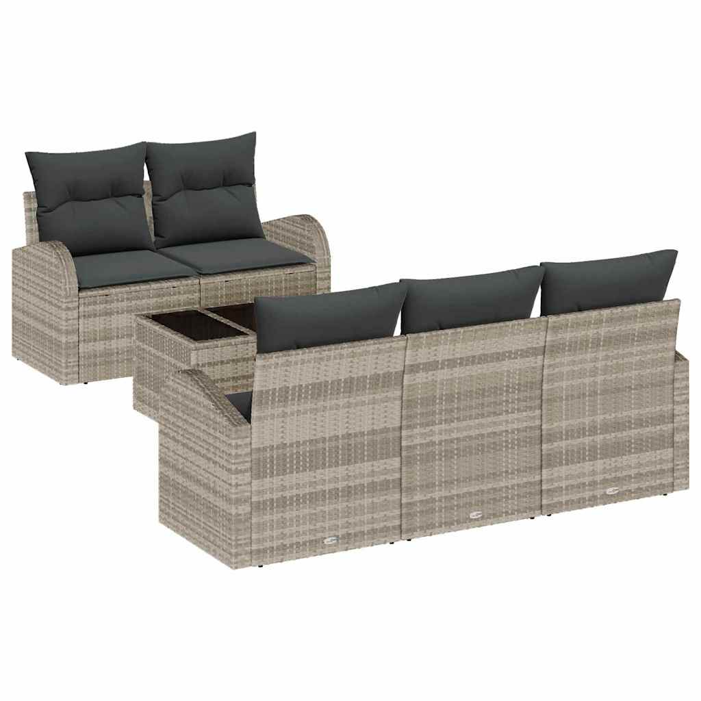 Havesofa Sæt Lysegrå 55 x 55 x 37 cm polyrattan