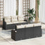 Havesofa Sæt Sort 55 x 55 x 37 cm polyrattan