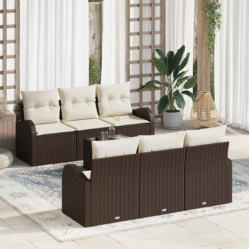 Havesofa Sæt Brun 55 x 55 x 37 cm polyrattan