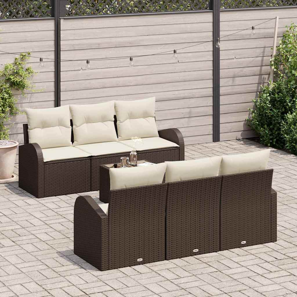 Havesofa Sæt Brun 55 x 55 x 37 cm polyrattan