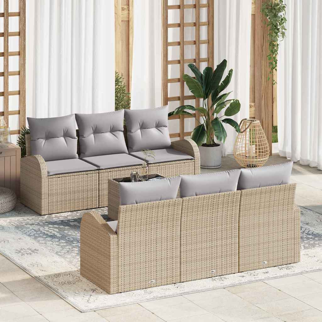 Havesofa Sæt Beige 55 x 55 x 37 cm polyrattan