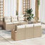 Havesofa Sæt Beige 55 x 55 x 37 cm polyrattan