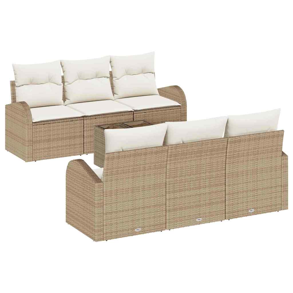 Havesofa Sæt Beige 55 x 55 x 37 cm polyrattan