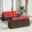 Havesofa Sæt Brun 55 x 55 x 37 cm polyrattan