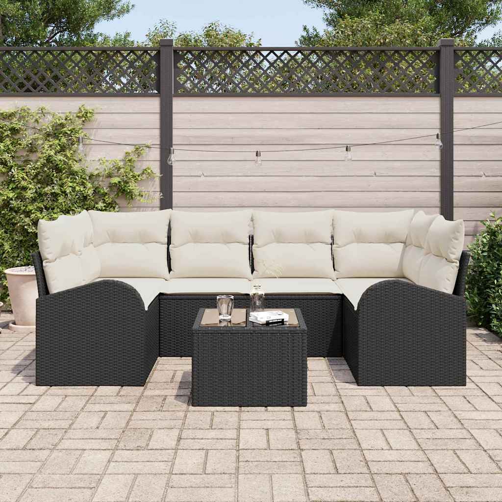 Havesofa Sæt Sort 55 x 55 x 37 cm polyrattan