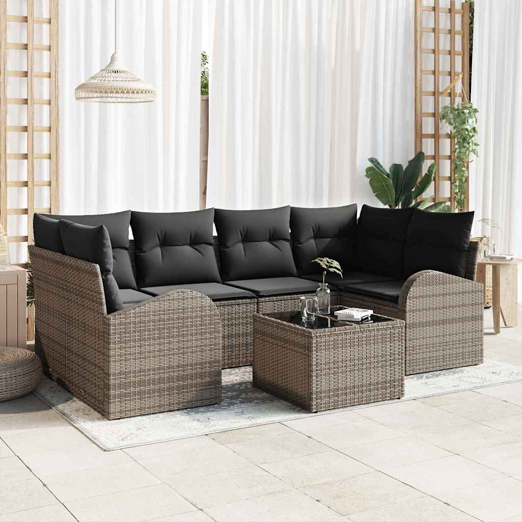 Havesofa Sæt Grå 55 x 55 x 37 cm polyrattan