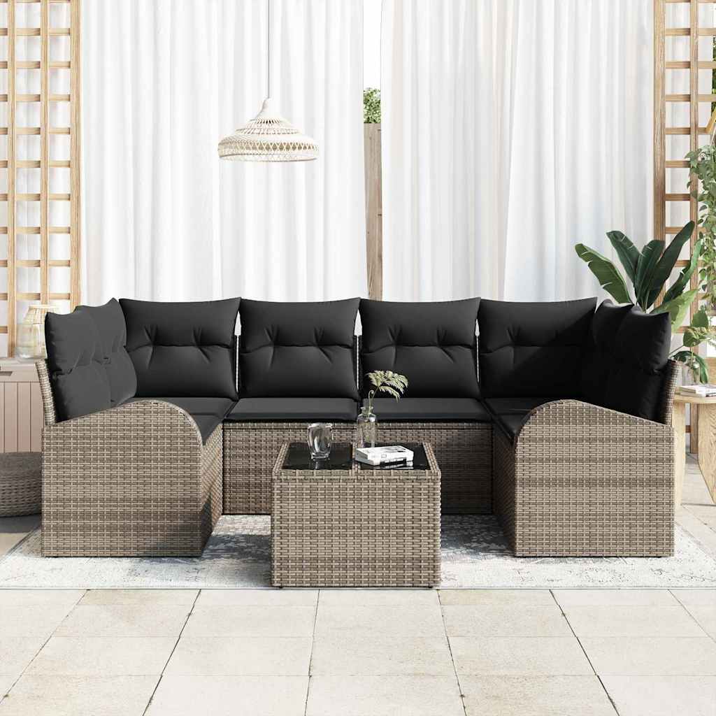 Havesofa Sæt Grå 55 x 55 x 37 cm polyrattan