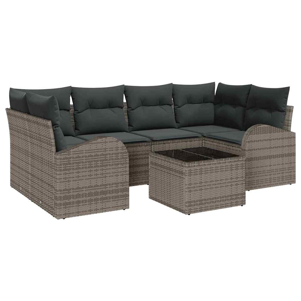 Havesofa Sæt Grå 55 x 55 x 37 cm polyrattan