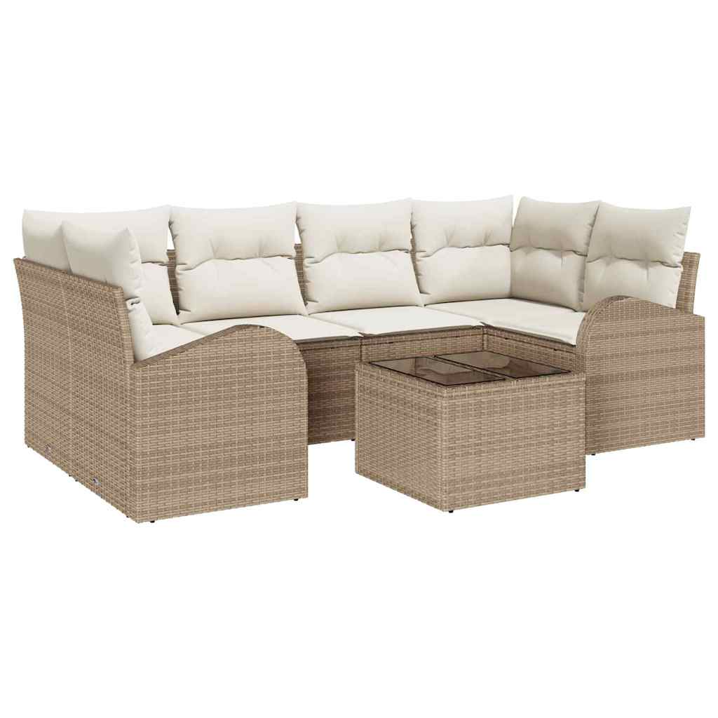 Havesofa Sæt Beige 55 x 55 x 37 cm polyrattan