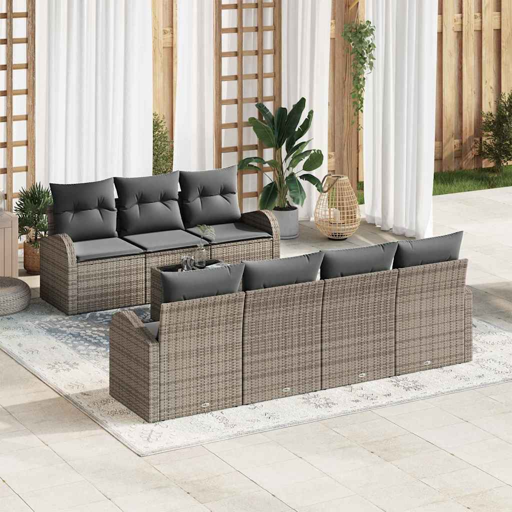 Havesofa Sæt Grå 55 x 55 x 37 cm polyrattan