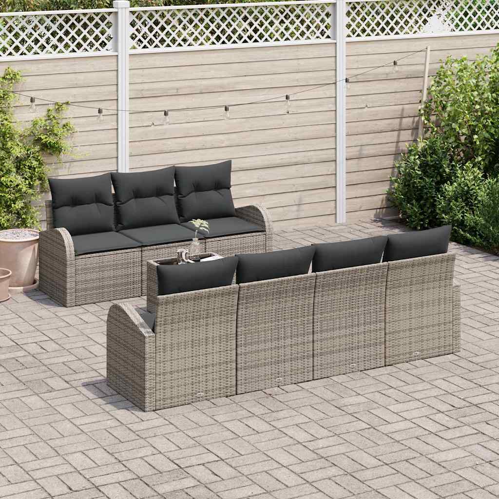 Havesofa Sæt Grå 55 x 55 x 37 cm polyrattan