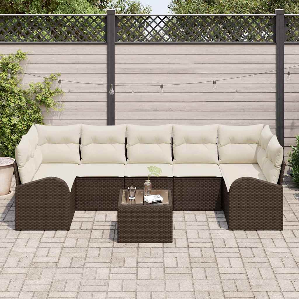 Havesofa Sæt Brun 55 x 55 x 37 cm polyrattan