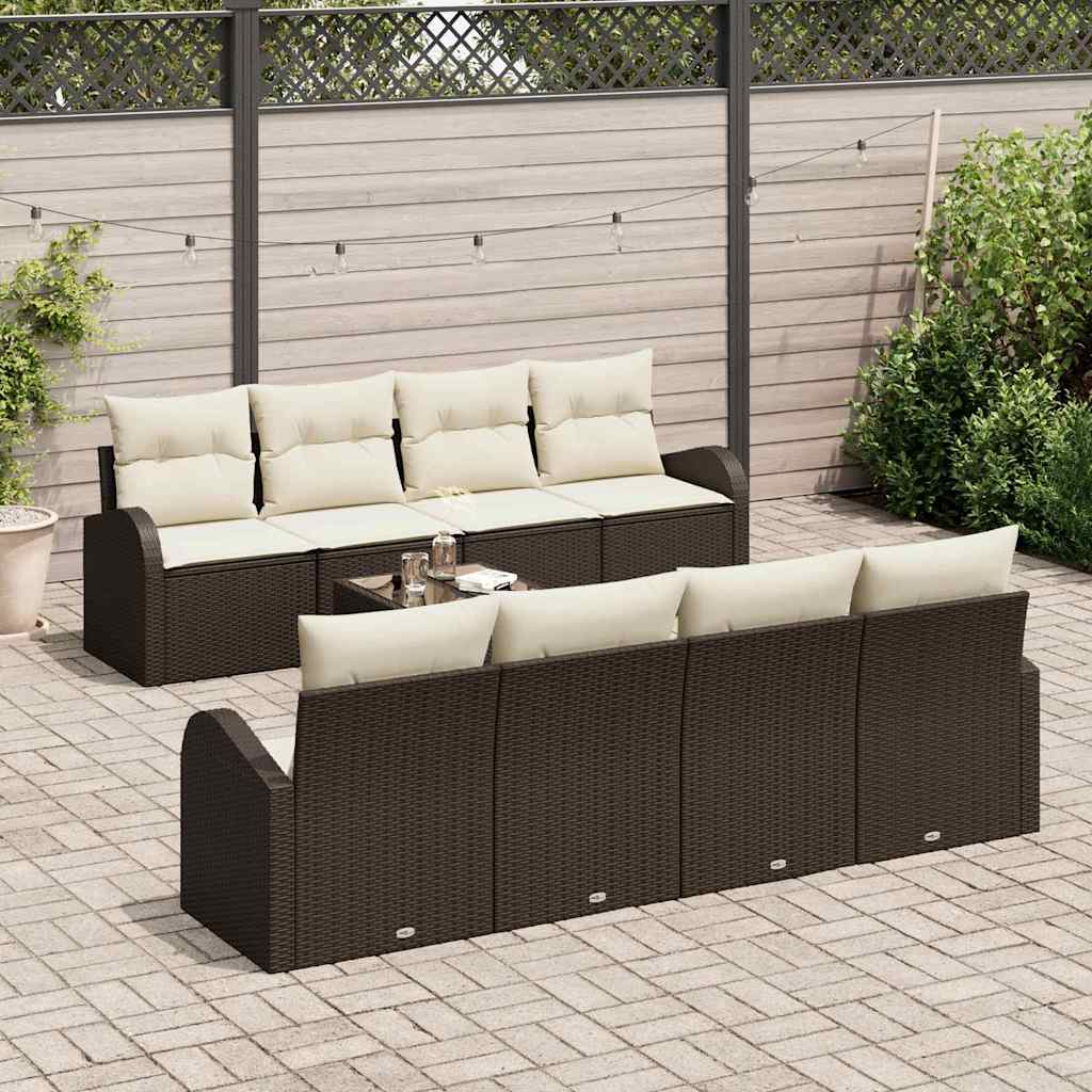 Havesofa Sæt Brun 55 x 55 x 37 cm polyrattan