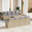 Havesofa Sæt Beige 55 x 55 x 37 cm polyrattan