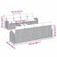 Havesofa Sæt Beige 55 x 55 x 37 cm polyrattan