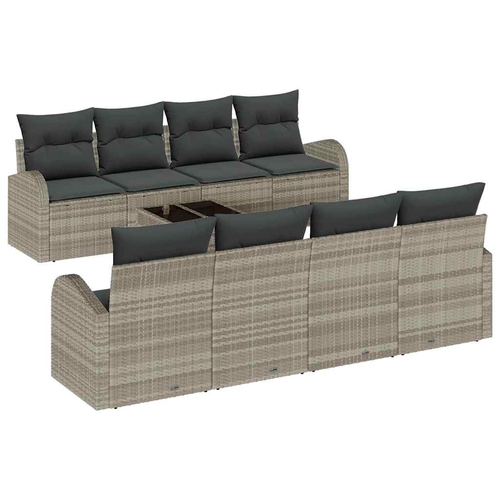 Havesofa Sæt Lysegrå 55 x 55 x 37 cm polyrattan