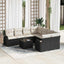 Havesofa Sæt Sort 55 x 55 x 37 cm polyrattan