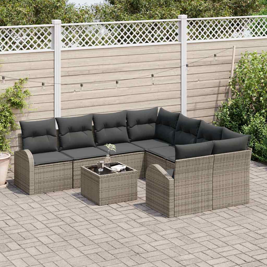 Havesofa Sæt Grå 55 x 55 x 37 cm polyrattan