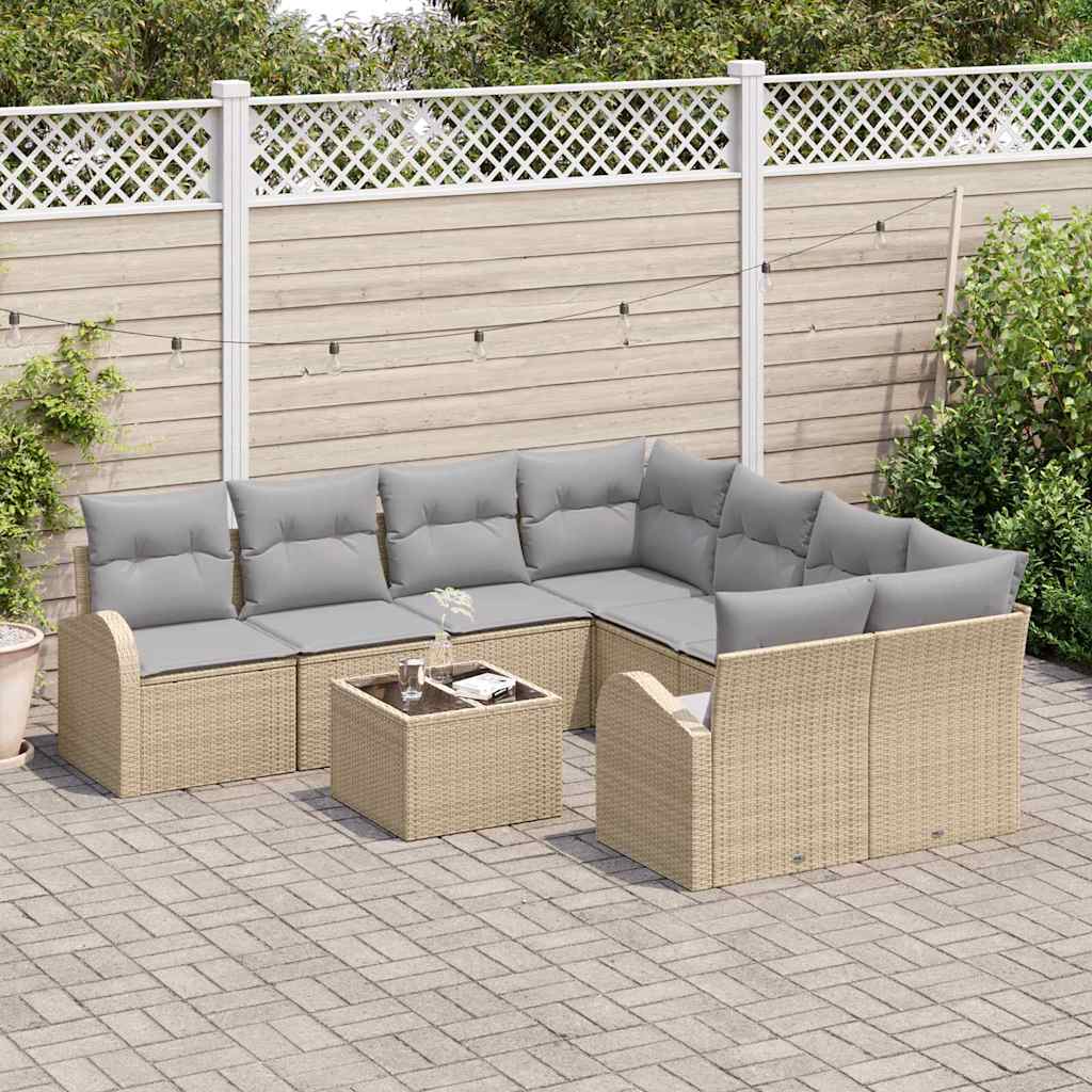 Havesofa Sæt Beige 55 x 55 x 37 cm polyrattan