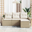 Havesofa Sæt Beige polyrattan
