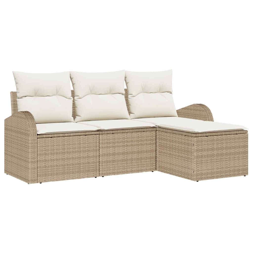 Havesofa Sæt Beige polyrattan