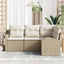 Havesofa Sæt 4 stk. Beige polyrattan