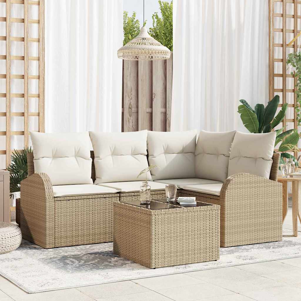 Havesofa Sæt Beige polyrattan