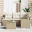 Havesofa Sæt Beige polyrattan