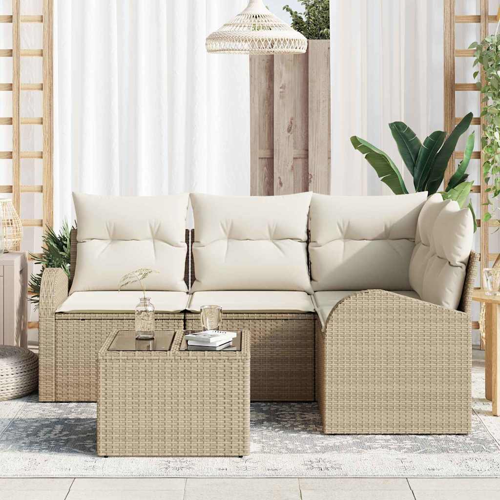Havesofa Sæt Beige polyrattan