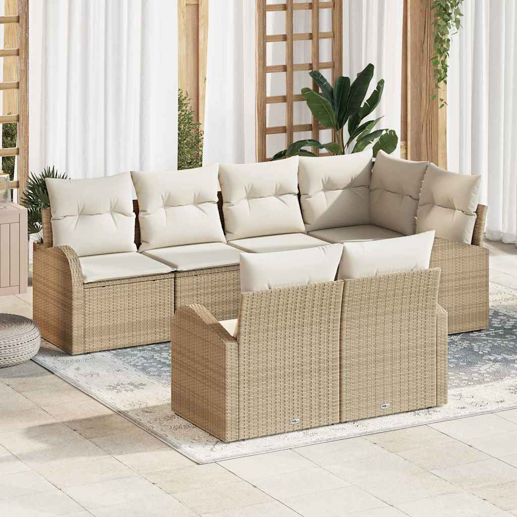 Havesofa Sæt Beige polyrattan