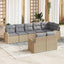 Havesofa Sæt 8 pcs polyrattan