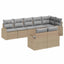 Havesofa Sæt 8 pcs polyrattan