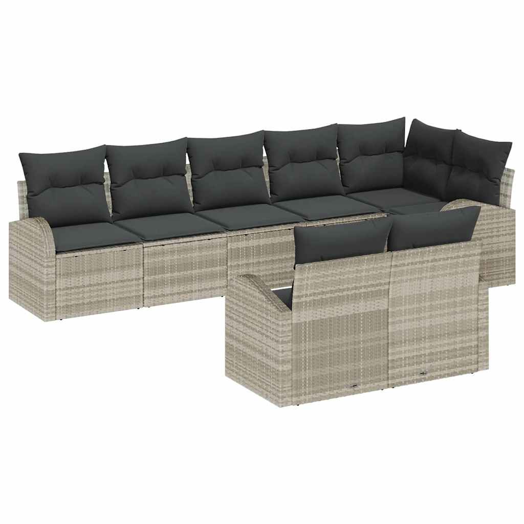 Havesofa Sæt Lysegrå 55 x 55 x 37 cm polyrattan