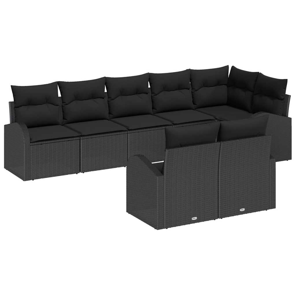 Havesofa Sæt 8 pcs polyrattan