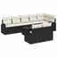 Havesofa Sæt Sort og Cream 55 x 55 x 37 cm polyrattan