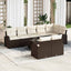 Havesofa Sæt Brun og Creme 55 x 55 x 37 cm polyrattan