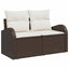 Havesofa Sæt Brun og Creme 55 x 55 x 37 cm polyrattan