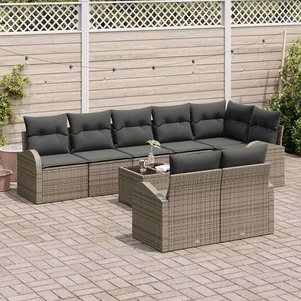 Havesofa Sæt Grå 55 x 55 x 37 cm polyrattan