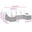 Havesofa Sæt 6 stk. Beige [Syntetisk]: Poly Rattan