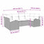Havesofa Sæt 6 stk. Beige [Syntetisk]: Poly Rattan