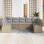 Sofa Sæt med pude 9 pcs Beige Poly Rattan