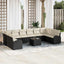 Sofa Sæt med pude 11 pcs Sort Polyrattan